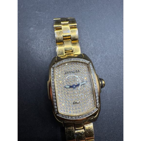 Invicta Lupah Swiss Diamond Stainless Steel Gold Tone Ladies Watch 2823 28.7mm - Picture 6 of 13